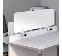 Generico Pannello divisorio per scrivania, divisorio autoportante in Acrilico Satinato per Ufficio e Studenti, 30x80 cm, migliora Lo Spazio Personale e la concentrazione, Elegante Design Bianco