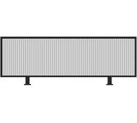 Generico Pannello divisorio per scrivania, divisorio per Ufficio e Sala da Pranzo in Ferro Nero - Elegante divisorio per scrivania per separare Gli spazi (50 x 120 cm) - Soluzione Resistente e salvas