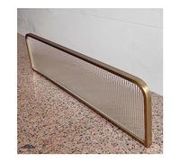 Generico Pannello divisorio per scrivania, divisorio per Zona Pranzo in Acciaio Inox e Vetro - Pareti divisorie per scrivania da Ufficio Color Oro Resistente allo sbiadimento, Recinzione in Ferro 30x
