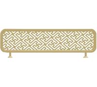 Generico Pannello divisorio per scrivania, Elegante divisorio Dorato - 120x38 cm. Elegante Schermo divisorio a Mezza Parete per Sala da Pranzo e Bar, Versatile Decorazione per Tavolo e Soluzione a ba