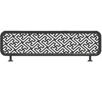 Generico Pannello divisorio per scrivania, Elegante divisorio Nero per Ambienti - 120x38 cm - Schermo per la Privacy per Sala da Pranzo, scrivania e Bar - Design Moderno a Mezza Parete Bassa