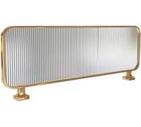Generico Pannello divisorio per scrivania, Eleganti divisori in Ferro Dorato per Sala da Pranzo e Ufficio - 50x100 cm, divisorio Decorativo Basso Che migliora la Privacy e l'estetica negli spazi Mode