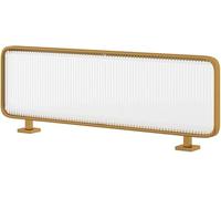 Generico Pannello divisorio per scrivania, Eleganti schermi divisori in Ferro per scrivanie - Elegante divisorio Dorato per la Privacy, 60x150 cm, Perfetto divisorio a Mezza Altezza per casa, Ufficio