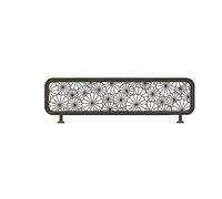 Generico Pannello divisorio per scrivania, Eleganti schermi divisori Neri - Divisorio per scrivania a Bassa Privacy per Sale da Pranzo e uffici, separatore per Ambienti con Design Traforato (B-130x30