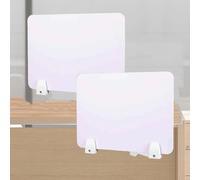 Generico Pannello scrivania Pannello divisorio per scrivania in Piedi, Piccolo Schermo per la Privacy, schermi per la Privacy in Aula Bianchi, divisori per scrivania(2 PCS,L X H 100 CM X 30 CM)