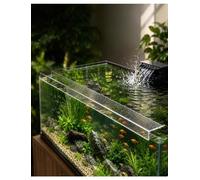 Generico Pannello Trasparente Anti-Schizzi per acquari, Design a L | Spessore 1,2 mm; facile da pulire; adatto per acquari aperti e vasche per tartarughe; design legge(L 50cm H 30cm W 4cm)