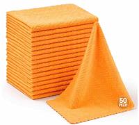 Generico Panni Microfibra 50 Pezzi 28x28 cm - Panni Pulizia Auto Casa Vetri Multiuso, Ultra Assorbenti Riutilizzabili per Detailing e Superfici