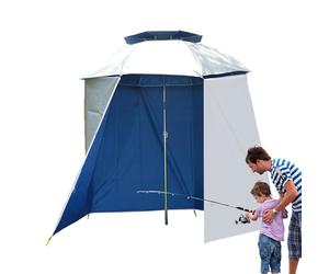 Genérico Panno avvolgente per ombrellone - Copertura semicircolare per ombrellone, sostituzione -impermeabile | Accessorio per telaio di protezione riparo esterno, attrezzatura per avvolgere b, blu