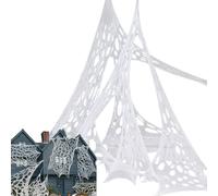 Generico Panno Raccapricciante di Halloween - 39.37x157.48 Pollici, Tessuto a Rete Bianca, Materiale Resistente alla Lacrime | Web di Spider spettrale di Halloween con di realistica, Sfondo della