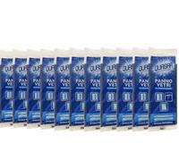 Generico Panno Vetri in Super Microfibra - Lucida Vetri e Cristalli e Senza Aloni e Pelucchi - Confezione da 12 Panni