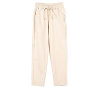 Generico Pantalon décontracté en Coton et Lin pour Femme