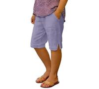 Generico Pantaloncini Bambina Completo Bambina Modello Corto Casual con Tasche e Linea Dritta Adatto per Vita Quotidiana ordinaria(Viola13-14 Anni)_1