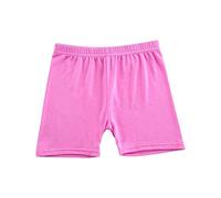 Generico Pantaloncini Bambina Pantaloncini Corti Bambino Modello Corto Basico Versatile Adatto per Fascia d'età Compresa tra Uno e Dieci Anni(Rosa caldo6-7 Anni)_2