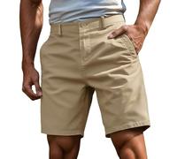 Generico Pantaloncini Cargo Uomo Cotone Estivi, Pantaloni Cargo Uomo Elasticizzati Casual Versatili in Tinta Unita Comodi e Leggeri per Tempo Libero Estivi Pantalone Shorts
