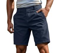 Generico Pantaloncini Cargo Uomo Cotone Estivi, Pantaloni Cargo Uomo Elasticizzati Casual Versatili in Tinta Unita Comodi e Leggeri per Tempo Libero Estivi Pantalone Shorts
