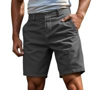 Generico Pantaloncini Cargo Uomo Cotone Estivi, Pantaloni Cargo Uomo Elasticizzati Casual Versatili in Tinta Unita Comodi e Leggeri per Tempo Libero Estivi Pantalone Shorts