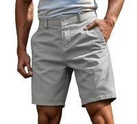 Generico Pantaloncini Cargo Uomo Cotone Estivi, Pantaloni Cargo Uomo Elasticizzati Casual Versatili in Tinta Unita Comodi e Leggeri per Tempo Libero Estivi Pantalone Shorts