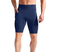 Generico Pantaloncini Compressivi Uomo a Cinque Quarti Asciugatura Rapida, Leggings Intimo per Ciclismo, Allenamento e Palestra, Dotati di Tasche con Zip Laterali