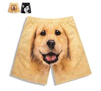 Generico Pantaloncini con Faccia di Cane sul Sedere,Pantaloncini Sportivi da Spiaggia Uomo,Morbidi e Comodi vestibilità Ampia