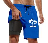 Generico Pantaloncini da Corsa 2 in 1 da Uomo Pantaloncini da Allenamento per Bodybuilding da Allenamento Pantaloncini Corti da Jogging per Maratona All'Apertocostume Uomo Spiaggia Slip