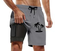 Generico Pantaloncini da Corsa 2 in 1 da Uomo Pantaloncini da Allenamento per Bodybuilding da Allenamento Pantaloncini Corti da Jogging per Maratona All'Apertocostume Uomo Spiaggia Slip