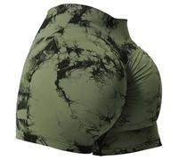 Generico Pantaloncini da palestra da donna a V Cross, pantaloni sportivi corti Scrunch Butt High Waist Leggings per l'estate, lo yoga, il fitness