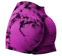 Generico Pantaloncini da palestra da donna a V Cross, pantaloni sportivi corti Scrunch Butt High Waist Leggings per l'estate, lo yoga, il fitness