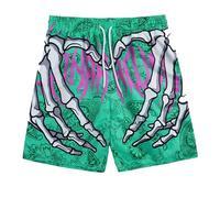Generico Pantaloncini da Uomo di Halloween con Teschi di Carnevale Terrificanti Palestra Running Jogging Elasticizzati in Vita Sportivi Leggeri Pantaloni Corti Traspiranti Asciugatura Rapida Casual