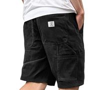 Generico Pantaloncini da Uomo Estivi in Velluto a Coste Bermuda Pantaloni Corti con Coulisse e Elastico in Vita Corta Casual Tinta Unita Chino Shorts con Tasche Jogging Sport Running Spiaggia
