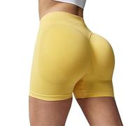 Generico Pantaloncini Donna Sportivi Anticellulite Leggings Corti Sportivi Elastici Vita Alta Pantaloncini Yoga Curvy Push Up Pantaloni Corti Palestra Estivi Shorts Fitness Pantaloncino Jogging Dance