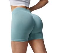 Generico Pantaloncini Donna Sportivi Anticellulite Leggings Corti Sportivi Elastici Vita Alta Pantaloncini Yoga Curvy Push Up Pantaloni Corti Palestra Estivi Shorts Fitness Pantaloncino Jogging Dance