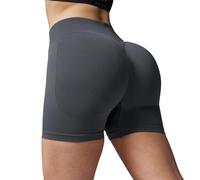 Generico Pantaloncini Donna Sportivi Anticellulite Leggings Corti Sportivi Elastici Vita Alta Pantaloncini Yoga Curvy Push Up Pantaloni Corti Palestra Estivi Shorts Fitness Pantaloncino Jogging Dance