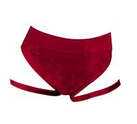 Generico Pantaloncini Gonna Donna Set Perizoma Donna Pantaloni Sportivi Sexy pieghettati Tinta Unita da Donna Pantaloni Sportivi da Sollevamento Glutei Pantaloncini Donna sotto Vestiti (Red, S)