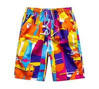 Generico Pantaloncini Mare Uomo Surf Bermuda Pantaloncini da Bagno Estivi Sportivi Nuoto Costumi da Piscina Fodera in Rete Taglie Forti Shorts Uomo con Tasche Vacanze Pantaloni da Spiaggia