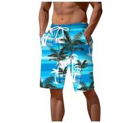 Generico Pantaloncini Palestra Uomo, Pantaloni Corti Uomo Leggeri,da per Spiaggia con Vita Elastica e Stampa Tropicale Ideali per Nuoto Surf e Tempo Libero EstivoShorts