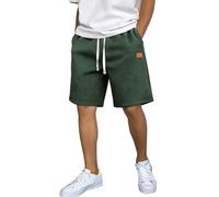 Generico Pantaloncini Running Uomo A Coste Bermuda Uomo Estivi con Tasche Spiaggia Vacanza Pantaloni Corti Sportivi Fresca Shorts Casual con Vita Elasticizzata E Coulisse