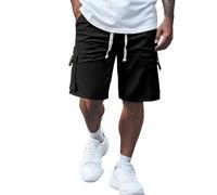 Generico Pantaloncini Running Uomo, Pantaloni Corti Uomo Leggeri,Cargo Comodi con Chiusura Regolabile per Utilizzo Giornaliero e StagionaleShorts