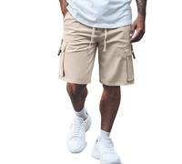 Generico Pantaloncini Running Uomo, Pantaloni Corti Uomo Leggeri,Cargo Comodi con Chiusura Regolabile per Utilizzo Giornaliero e StagionaleShorts