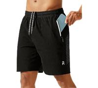 Generico Pantaloncini Uomo Bermuda Uomo 2 in 1 Compressione Short Estivo Outdoor Pantaloni Corti con Tasche Essential Pantaloncino Sportivo Sportivi Trail Running Abbigliamento Sportivo Nero XL