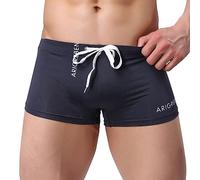 Generico Pantaloncini Uomo Casual Pantaloncino Corti da Notte Pigiama Shorts Sexy Boxer Pantaloncini di Raso Estivi Traspirante Pantaloncini con Spacchi Intimo Pantaloncinicostume Uomo Mare Slip