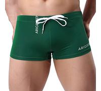 Generico Pantaloncini Uomo Casual Pantaloncino Corti da Notte Pigiama Shorts Sexy Boxer Pantaloncini di Raso Estivi Traspirante Pantaloncini con Spacchi Intimo Pantaloncinicostume Uomo Mare Slip