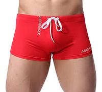 Generico Pantaloncini Uomo Casual Pantaloncino Corti da Notte Pigiama Shorts Sexy Boxer Pantaloncini di Raso Estivi Traspirante Pantaloncini con Spacchi Intimo Pantaloncinicostume Uomo Mare Slip