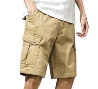 Generico Pantaloncini Uomo Estivi Bermuda Pantaloni Corti Leggeri Shorts con Tasche Laterali Pantaloncino Cargo Comode Pantaloncini Casual Baggy Pants Trekking Taglie Forti Leggero
