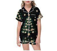 Generico Pantaloni Bambino Set Notte Completo con Tasche Magica vestibilità Camicia Abbinata Pantaloni Comodi Ideale FESTIVITÀ Natalizie Regalo Perfetto (Grey, 2-3 Years)