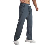 Generico Pantaloni Bianchi Uomo,Pantaloni Sportivi A Gamba Larga Casual E alla Moda per Tutti I Giorni dal Design Leggero E Confortevole per Le attività Sportive
