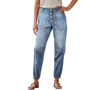 Generico Pantaloni Capri Donna in Denim Elasticizzati A Polsino Cargo E Comodi Pantaloni Casual A Nove Decimi per Tutti I Giorni E L'Estate E Il Tempo Libero E Lo Sport