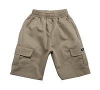 Generico Pantaloni Cargo per Bambini,Pantaloni Corti a Vita Alta con Regolabile Shorts Scolastici Ragazzi Tasche Laterali Estivi alla Moda Leggera Comfort Traspirante Elegante Corsa