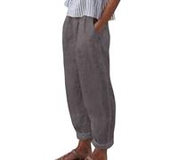 Generico Pantaloni Casual da Donna per l'uso Quotidiano Leggeri Larghi Palazzo a Gamba Larga con Coulisse Elegante Tuta Joggers Comodi Sportivi Elasticizzati in Vita Jogger Sweatpants Streetwear