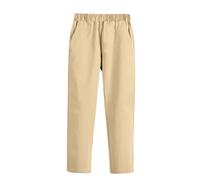 Generico Pantaloni Casual da Ragazzo per la Scuola Comodi Pantaloni con Elastico in Vita e Parte Anteriore Piatta Classici Outfit per Il Ritorno alla Stagione (Beige 3-4 Years)