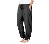Generico Pantaloni Casual da Uomo in Tessuto Traspirante e Morbido per Il Comfort Quotidiano e Stile Moderno con Design Ampio e vestibilità Perfetta per Ogni Occasione Informale (Black, L)
